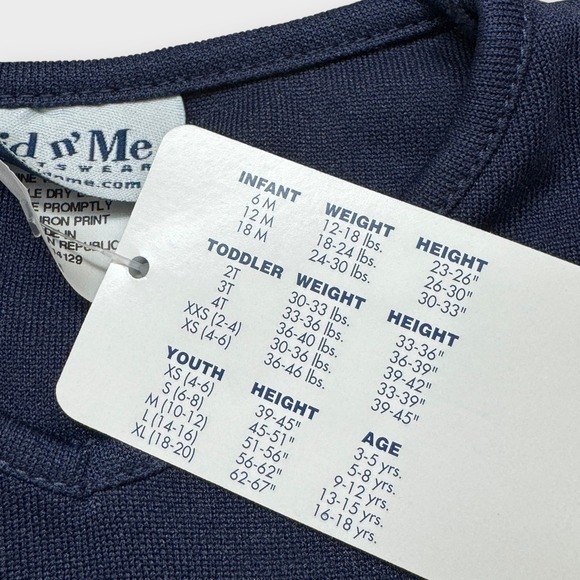 Kid n Me Yale Bulldogs Cheerleader Dress Outfit Infant 12M Navy White NWT - Picture 6 of 6